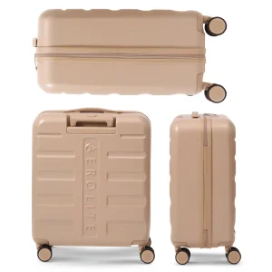 Aerolite tvrdi kofer 56x45x25 cm 56 L EasyJet, British Airways & Jet2 – Beige - Slika 4