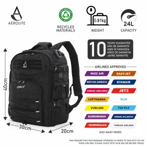 Alternative view of Aerolite taktički ruksak 40x30x20 cm – 24 L, Ryanair i Wizz Air