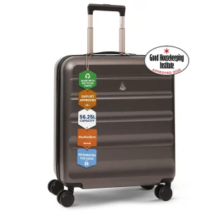 Aerolite tvrdi kofer 56x45x25 cm 56 L EasyJet, British Airways & Jet2 – Charcoal