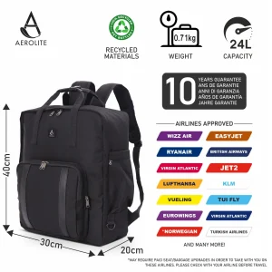 Alternative view of Aerolite ruksak 40x30x20 cm s odvojivom torbicom – Ryanair i Wizz Air