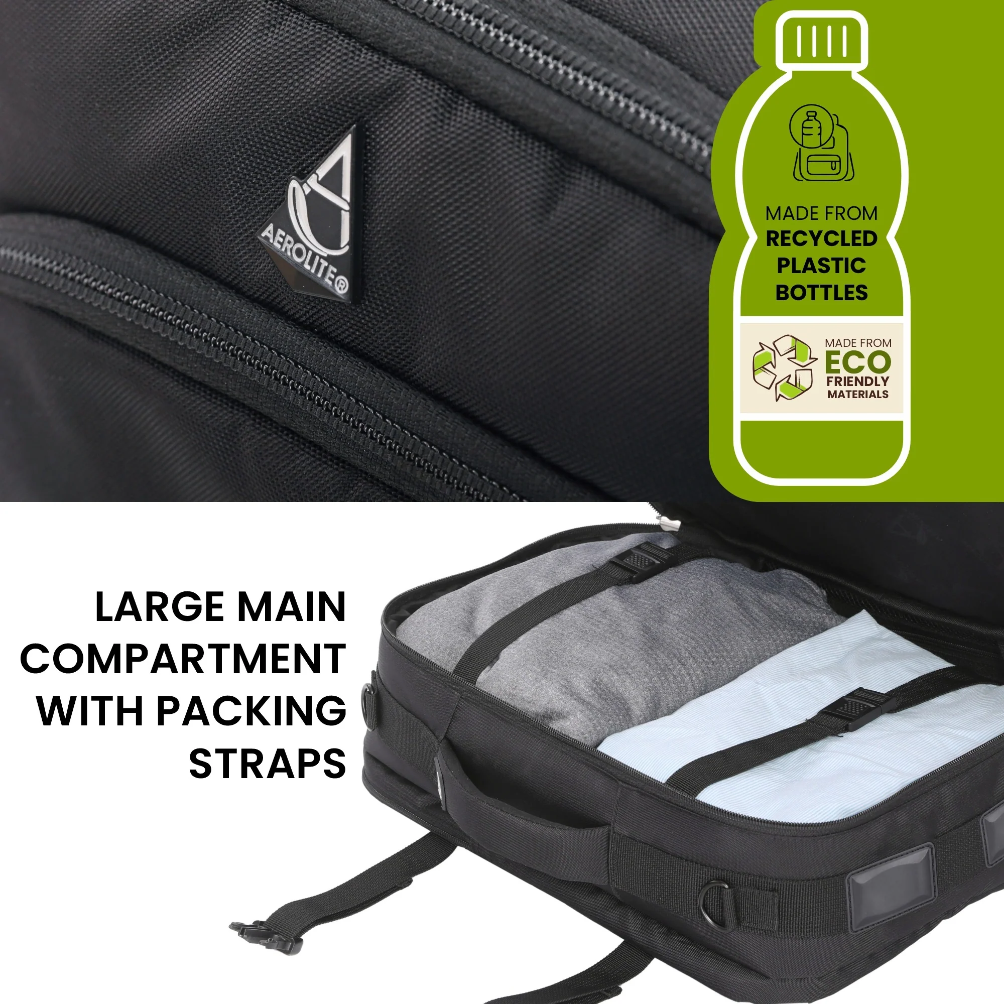 Aerolite ruksak 40x30x20 cm 24 L – Ryanair i Wizz Air - Slika 4
