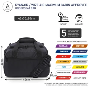 Alternative view of Aerolite putna torba 40x30x20 cm – Ryanair i Wizz Air